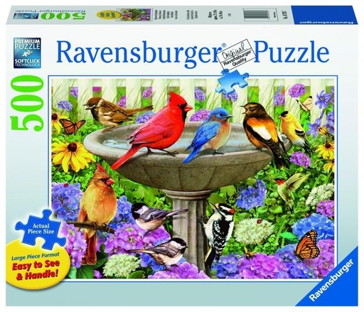 [RAVENSBURGER-167937] Puzzle 500 pcs grand format - oiseaux a l'abreuvoir