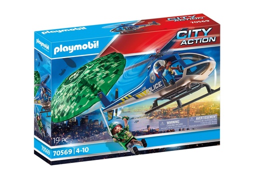 [Playmobil-70569] 70569 helicoptere de police et parachute