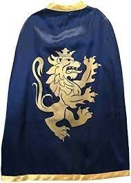 Cape de chevalier Noble knight lion bleu