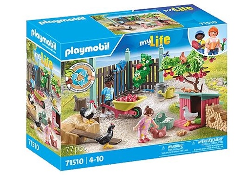 [Playmobil-71510] Poulailler et jardin