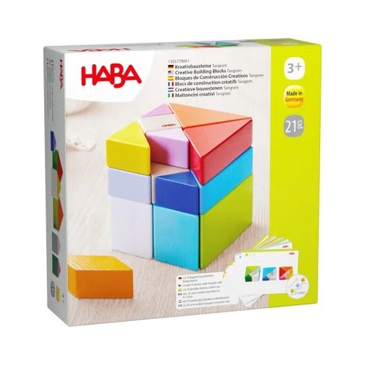 [HABA-1305778001] jeu d'assemblage en 3D TANGRAM CUBE