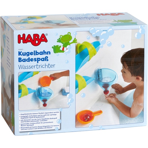 [HABA-302823] bain - toboggan a billes entonnoir a eau