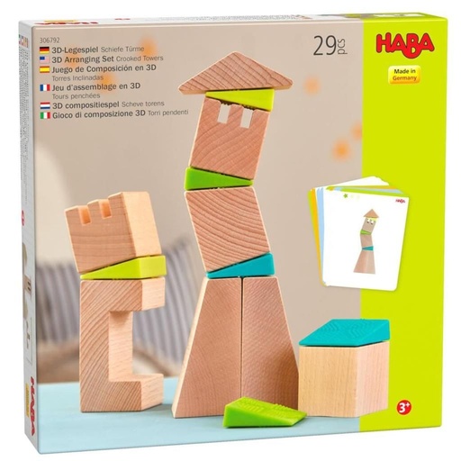 [HABA-306792] Jeu d'assemblage en 3D - Tours penchées