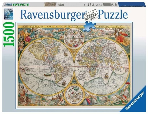 [RAVENSBURGER-163816] Puzzle 1500 pcs - mappemonde 1594