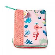 [LILLIPUTIENS-83285] anais - housse carnet de santé flamant rose