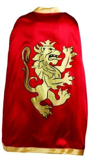 Deguisement cape de chevalier roi lion rouge