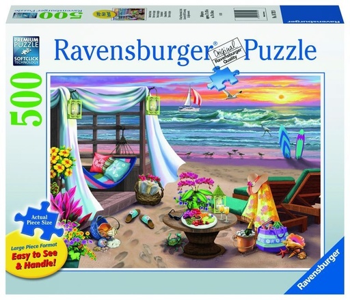 [RAVENSBURGER-167920] puzzle 500 pieces grand format - soiree sur la plage