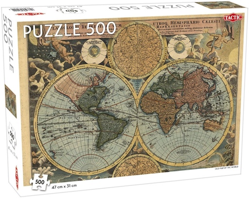 Puzzle 500pcs- ancienne carte du monde