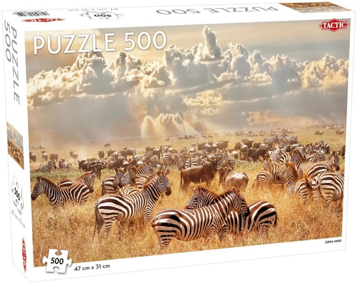 Puzzle 500pcs-zebre savane