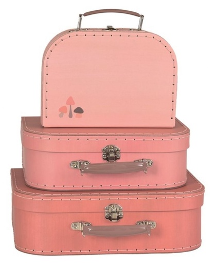 Valise rose champignon petite