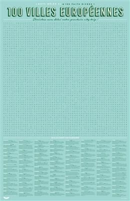 Affiche d'activités XL - Mots melés 100 villes européennes