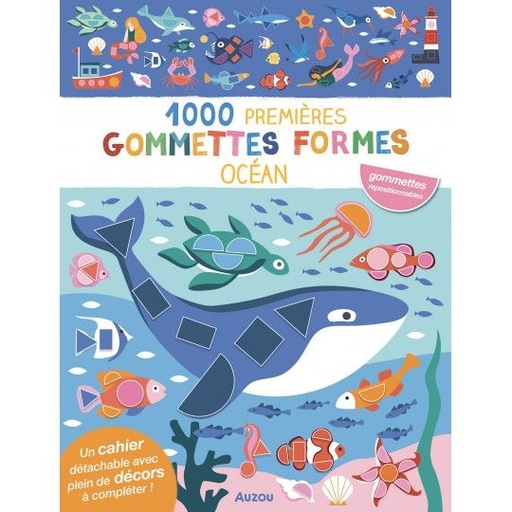 1000 gommettes formes - océan