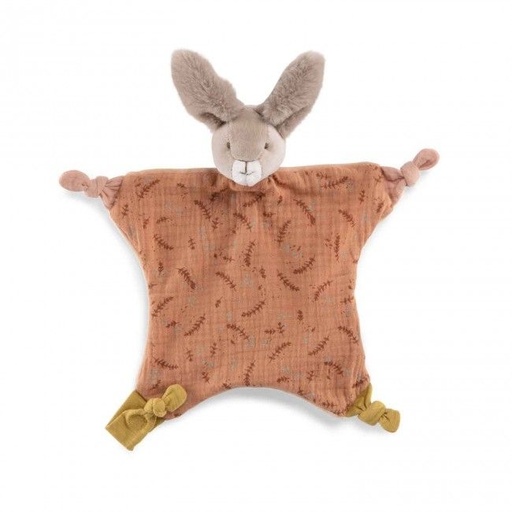 [Moulin Roty-678016] Trois petits lapins - Doudou lapin argile