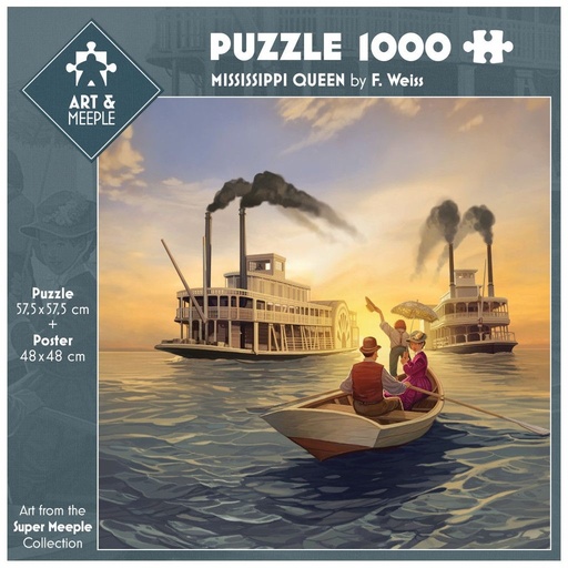 Puzzle 1000pcs - art&meeple- mississippi queen