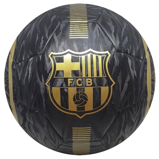 Balle de foot Barcelone noire et or