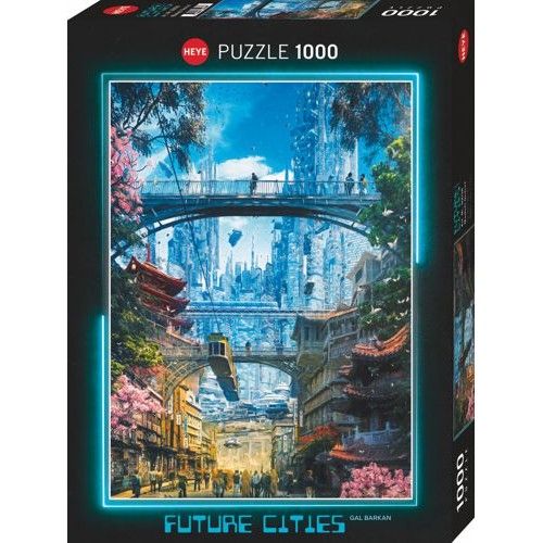 [HOT Sports-30038] Puzzle Heye 1000 pièces - Future cities Market district