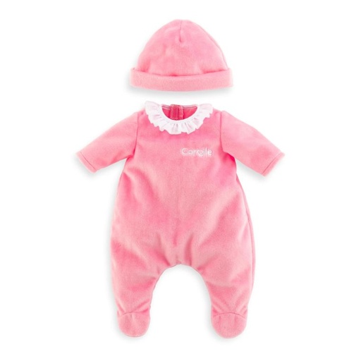 [COROLLE-110620] Bb30 pyjama rose et bonnet