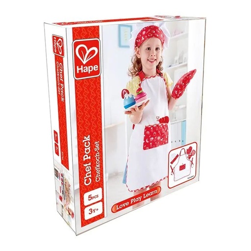 [EDUGRO-E3162] Tablier de cuisine + toque et ustensiles