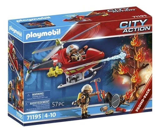 [Playmobil-71195] Hélicoptère bombardier des pompiers