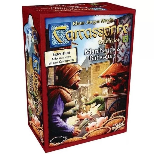 [Asmodee-70349] Carcassonne - ext 2 Marchads & Bâtisseurs