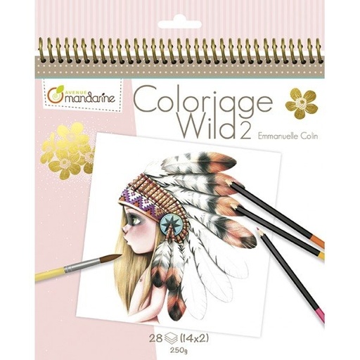 avenue mandarine - carnet de coloriage wild n*2