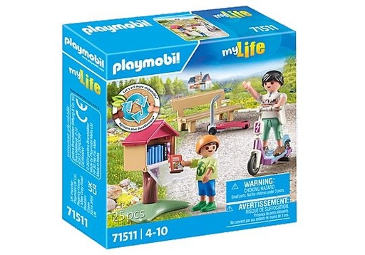 [Playmobil-71511] Boîte à livres avec maman et enfant