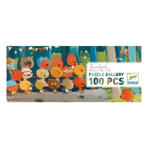 [Djeco-DJ07636] puzzle gallery 100 pcs - forest friends