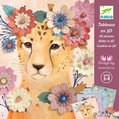 [Djeco-Dj09454] Tableaux en 3d - Couronnes de fleurs