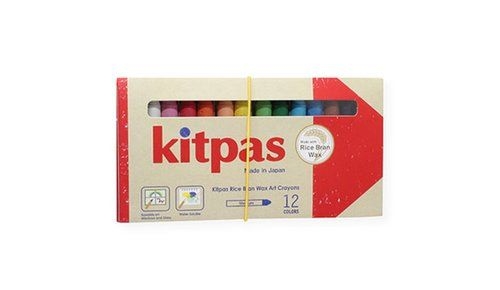 [CHOUBIDOUS-B-kmrw-12c] Kitpas Rice wax - crayons de cire multi-surface - 12 couleurs