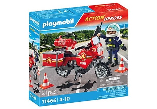 [Playmobil-71466] Pompier et moto