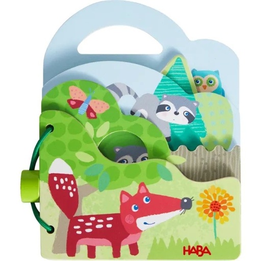 [HABA-306787] Livre en bois pour bébé - les animaux de la forêt