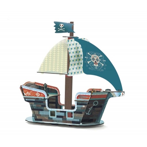 [Djeco-dj07709] pop to play - bateau pirate 3d