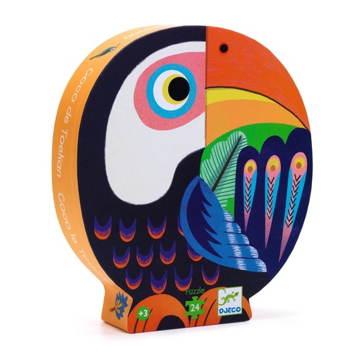 [Djeco-dj07283] puzzle silhouette - coco le toucan 24