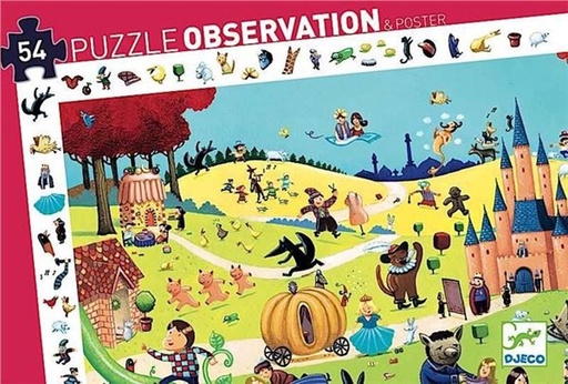 [Djeco-DJ07561] Puzzle observation 54 pcs - Les contes