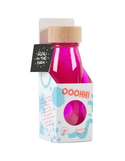 [Coolkidz-Pbffluop] Bouteille sensorielle Petit Boum - rose fluo phosphorescente