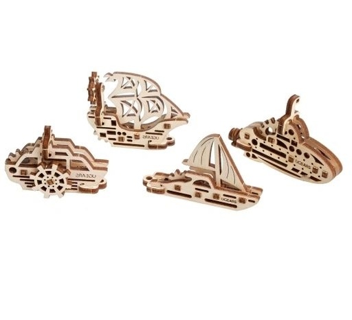 [Ugears-4820184120631] Ugears Mini modele fidget bateaux