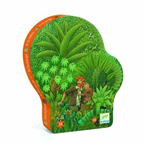 [Djeco-dj07244] puzzle silhouette 54 pcs - dans la jungle