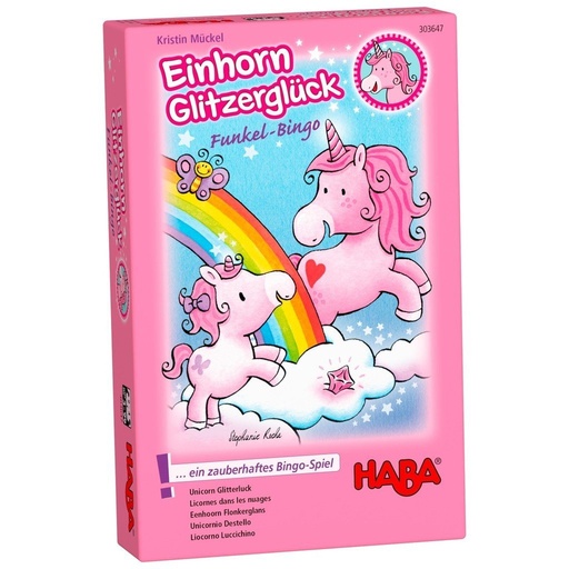 [HABA-1303647002] licorne dans les nuages - bingo scintillant