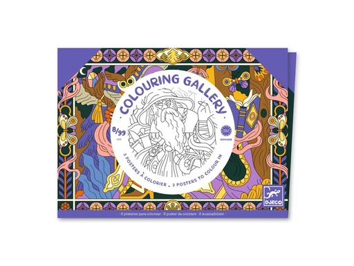 [Djeco-DJ08695] Colouring Gallery - Héroïques