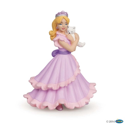 [Papo-39010] 39010 princesse avec un chat (rose) chloe