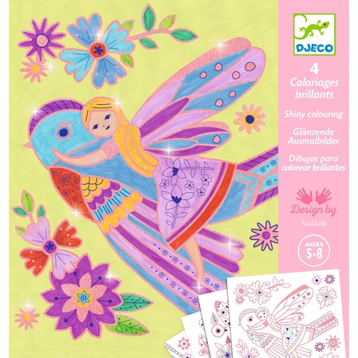 [Djeco-DJ09696] Coloriages brillants - Petites ailes