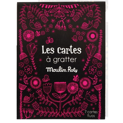 [Moulin Roty-711243] Les petites merveilles carte à gratter fleurs