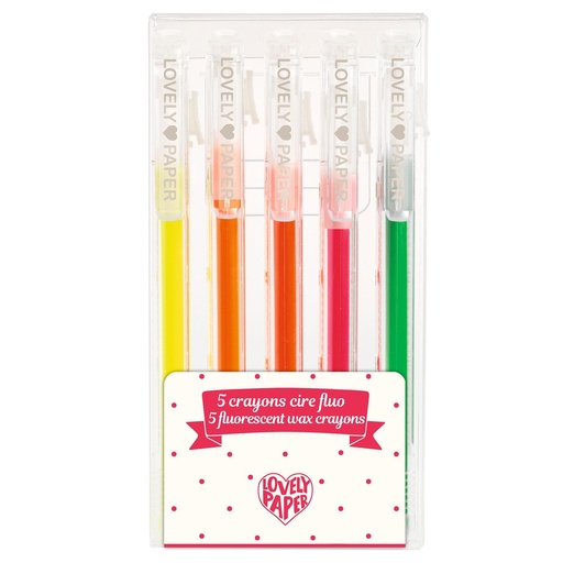 [Djeco-Dd03791] 5 crayons cire fluo