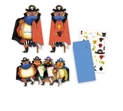 [Djeco-dj04784] npc invitations anniversaire - 8 invitations pirates