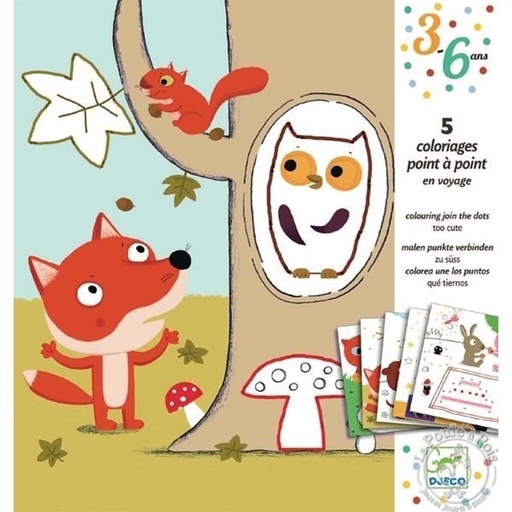 [Djeco-DJ09640] bricolage - coloriages surprises - point a point - trop choux