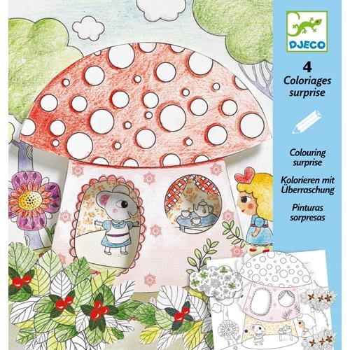 [Djeco-dj09637] bricolage - coloriages surprises - poucette