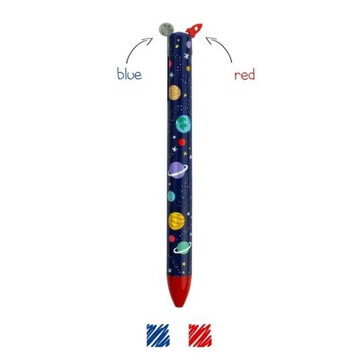 [Legami-Clickkit23] Stylo à bille click & clack 2 couleurs - espace