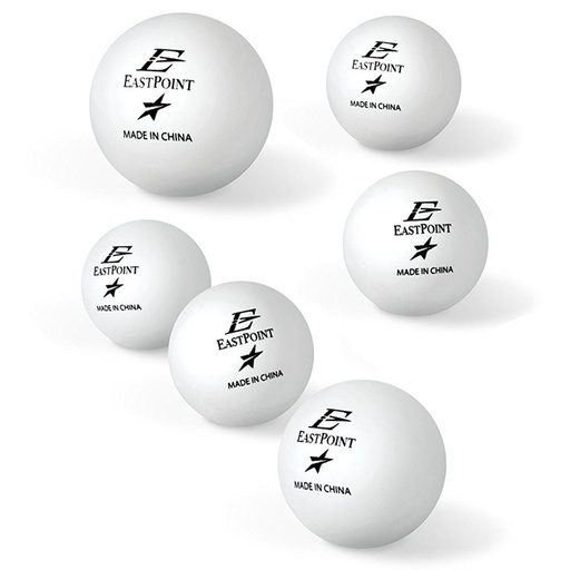 6 balles ping pong blanc 40mm