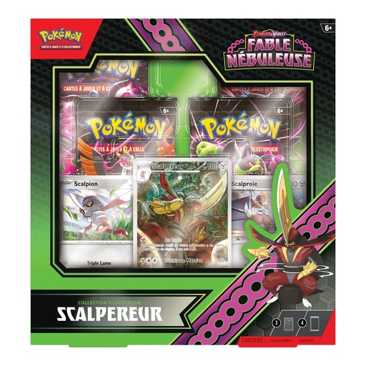 [Asmodee-POK29055873] Pokemon EV 6.5 - Coffret Scalpereur IR (4Boosters)