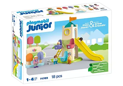 [Playmobil-71703] 71703 JUNIOR: Aire de jeux avec toboggan géant 